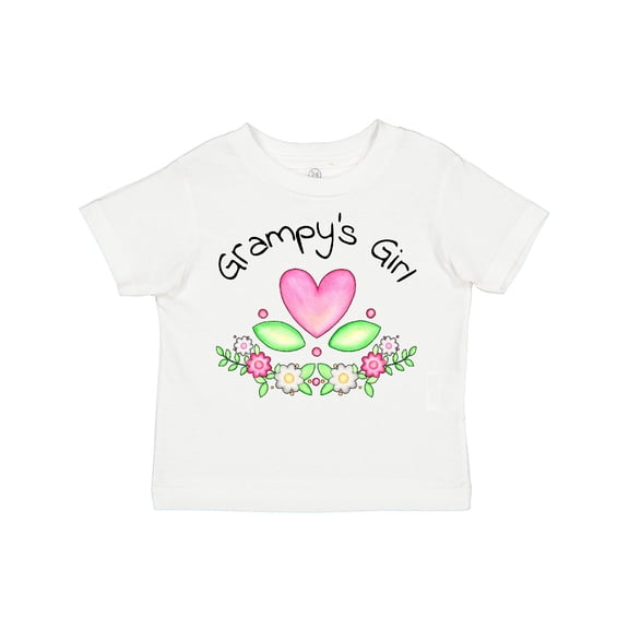 Inktastic Grampy's Girl- Heart Flowers Girls Toddler T-Shirt