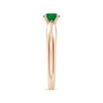 thumbnail image 3 of Angara Natural 0.45 Ct. Emerald Solitaire Ring in 14K Rose Gold for Women (Ring Size: 8.5), 3 of 9