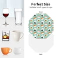 thumbnail image 5 of Leather Coasters with Heat-resistant for Drinks, Kawaii Sushi -标题2 Octagon, 5 of 5