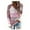 Sweater 185# Hot Pink, variant on oqasdz Womens Sweaters Fashion Patchwork V Neck Long Sleeves Sweater Blouse Tops Lightweight Streetwear Casual Loose Fit