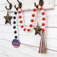 thumbnail image 4 of 4th of July Garland Wooden Beads Decor,Red White Blue Rustic Home Decorations,Farmhouse Style Independence Day Wood Beadfor Labor Day Decor,31.5 Inch, 4 of 7