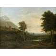 thumbnail image 3 of Claude Lorrain 14x11 Black Modern Framed Museum Art Print Titled - Landscape with a Column and Figures, 3 of 5