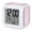 Blush Pink, variant on Slate Gray Digital Alarm Clock for Bedrooms,Smart LED Alarm Clock with 7 Color Changing Night Light,Vintage Ombre Solid Color Minimalist Farmhouse Silent Wake Up Clocks for Sleep Study 3.2"x3.2"