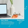 thumbnail image 2 of E-Cloth Glasses Cloth, Premium Microfiber Cleaning Cloth, Washable and Reusable, 100 Wash Guarantee, 3 Pack, 2 of 3