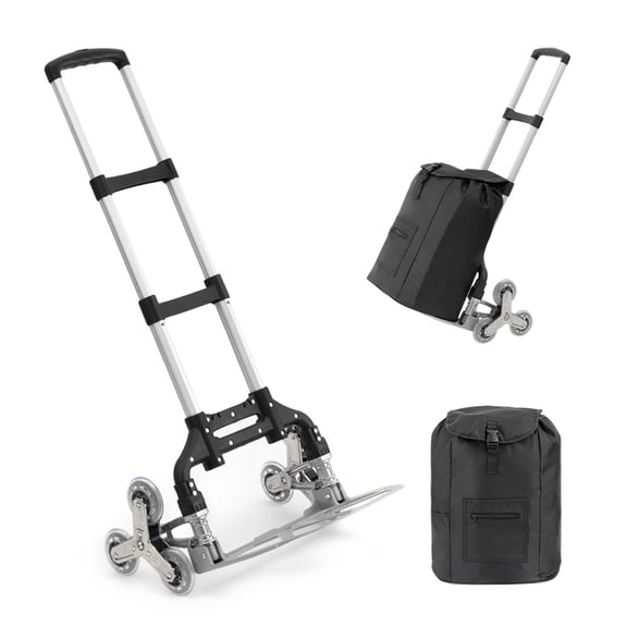 OUTMASTER 2-in-1 Folding Stair Climbing Hand Truck,330 lbs Load Capacity,with Removable Waterproof Bag