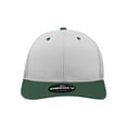 thumbnail image 2 of Decky 6021 6 Panel Mid Profile Structured Cotton Blend Trucker-White/Forest, 2 of 3