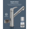 thumbnail image 4 of APPASO Robinet de Cuisine Moderne Robinet de Cuisine avec Pulvérisateur Extractible à une Poignée Acier Inoxydable Bar Évier de VR Plaque de Comptoir Nickel Brossé 360, 4 of 8
