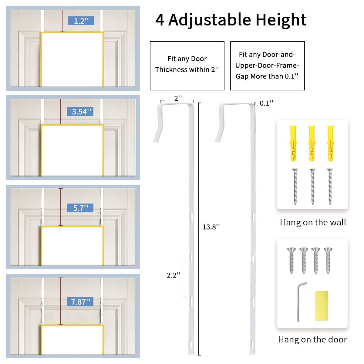 AnyRose Full Length Mirror 16" x 50" Aluminum Alloy Over The Door Mirror Large Hanging Mirrors Wall Mounted,Gold