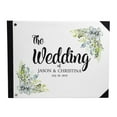 thumbnail image 1 of Darling Souvenir White Floral Printed Wedding Guest Book Hardbound Cover Sign In Book Registry Scrapbook-9 x 12 Inches, 1 of 5