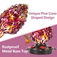 thumbnail image 7 of LUJII Pine Cone Shaped Hand Blown Glass Hummingbird Feeder for Outdoors Hanging, Rust Proof & Leak Proof, 25 fl.oz, Unique Gift for Bird Lover, Garden & Backyard Decor, Purple, 7 of 7