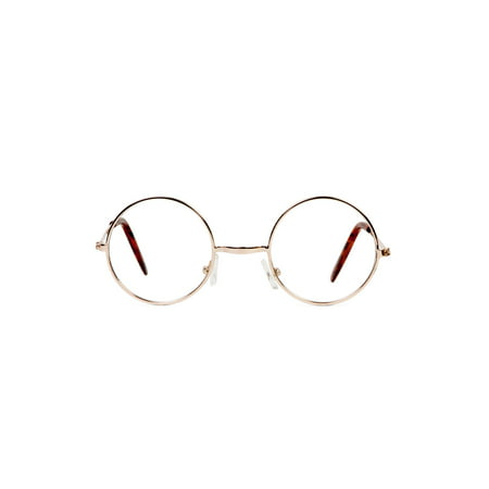 Gravity Shades Gold Circle Frame Clear Lens (Best Sunglass Lens Color)