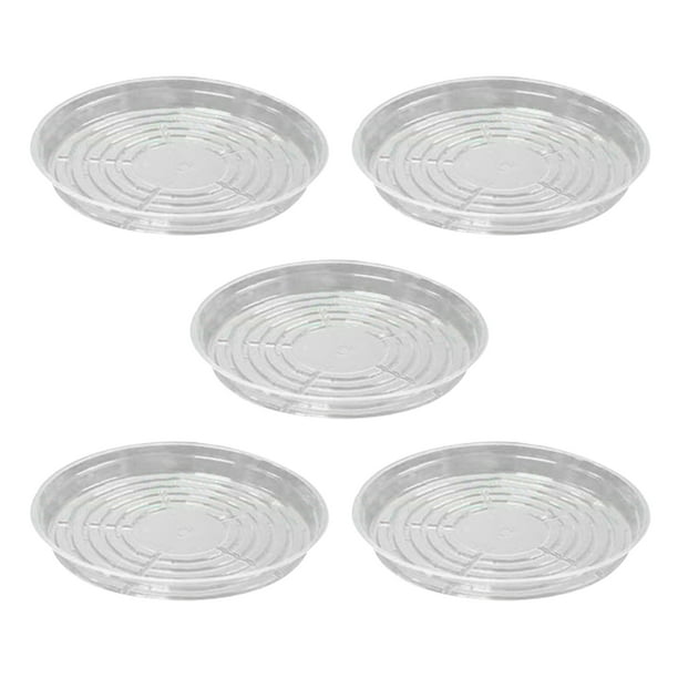5Pack Clear Plastic Planter Tray to Prevent Splashes Drip Tray for