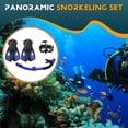 thumbnail image 4 of Equipo de Snorkel para Adultos, Juego de Snorkel Panorámico, Máscara de Snorkel, Snorkel Superior Seco, Máscara y Aletas de Buceo, Negro y Azul, 4 of 8