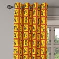 thumbnail image 3 of Ambesonne Orange Grommet Curtain, Pattern, 50" x 54", Coral Black Yellow, 3 of 6