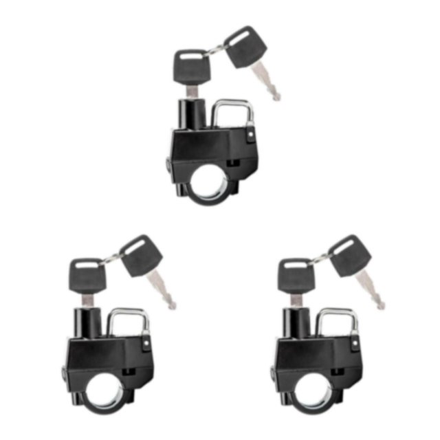 Maytalsory Motorcycle Lock Anti-Theft Device for 22mm-25mm Handlebars Robust and Dependable Motorbike Accessory Style A 3Set