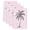 Pink, Rose, White, variant on Black Palm Tree Kitchen Towels Set of 3, Summer Tropical Jungle Plants Striped Absorbent Dish Towels for Kitchen, Microfiber Hand Towel, Quick Drying Tea Towel for Cleaning Decorative Dishcloths