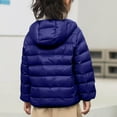 thumbnail image 4 of fnnxnal Juniors 12-13T Cotton Padded Jacket, Navy - Hooded Full Zip, Lightweight Warm Outerwear for Kids, 4 of 7
