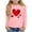 Red17, variant on Annhoo Valentine's Day Shirts for Kids Long Sleeve Crewneck Solid Color Print Graphic Loose Tops Trendy Cute Clothes
