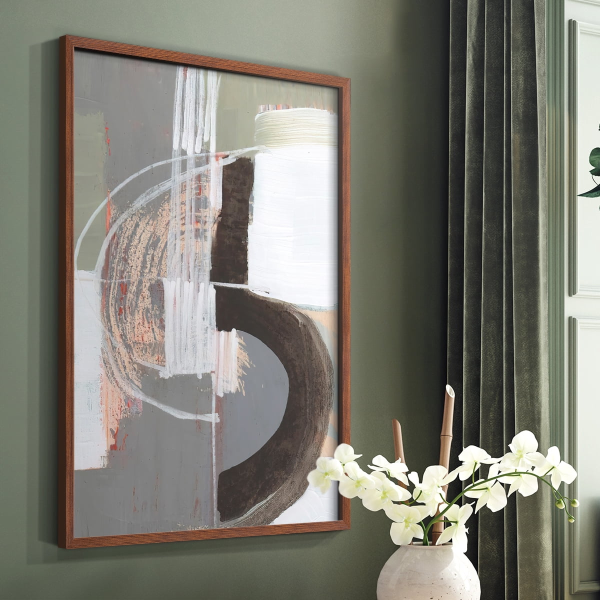 Arching Neutrals III in Paper Solid Wood 11 x 14 Framed Print