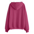 thumbnail image 4 of BODOAO Zip Up Hoodie Women Long Sleeve Sweatshirts Fall Outfits 2025 Oversized Hoodies Casual Fashion Jackets Fall Jacket Pocket Sweatshirt Clothing Zipper Track Jacket Solid Color Tops Hot Pink Xl, 4 of 4