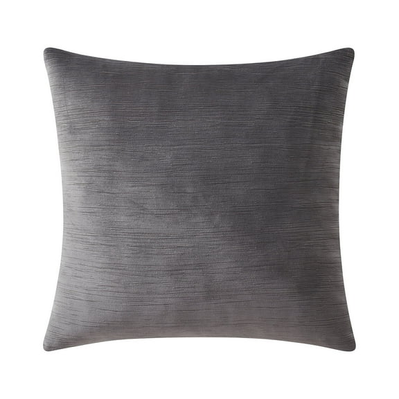 Mainstays 18" x 18" Grey Textured Velvet Polyester Decorative Pillow