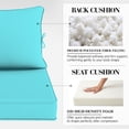 thumbnail image 7 of Snubbull Outdoor Deep Seat Cushion Set, 2 Pieces 24"x24"x6.5" Patio Furniture Replacement Cushions with Tie Straps, Waterproof Fade Resistant Removable Zipper Cover, Lake Blue, 7 of 7