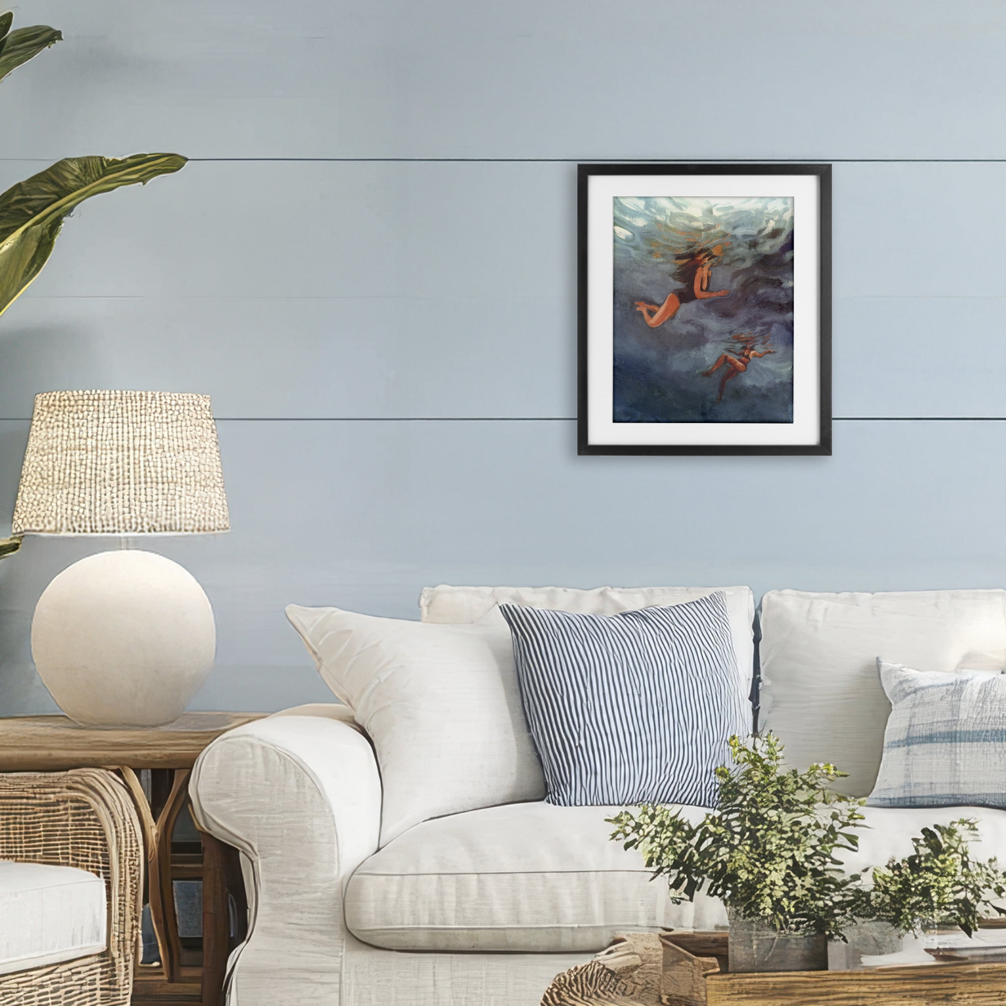 Stupell Industries Underwater Summer's Dance Black Framed Print Under Glass, design by Victoria Barnes