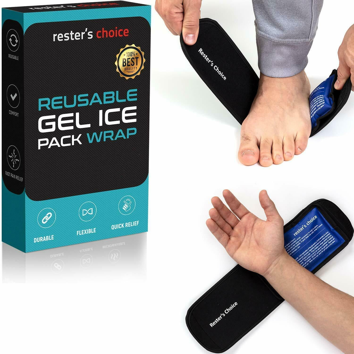 Tableta Medicinal Ausencia Cold Therapy Gel Pack (2 Packs + 1 Wrap) 3x5 in. Reusable for Foot, Hand &  More - Walmart.com