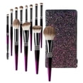 thumbnail image 2 of 12pcs/set Luxury Glitter Diamond Bling Makeup Brush Metal Purple for Women Makeup Brush Beauty Tool with bag B, 2 of 5