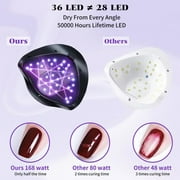 COWIN Gel Dryer Lamp for Manicure UV LED Nail Dryer Smart Sensor 168W Powerful Professional
