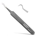 thumbnail image 1 of Pinza para puntos negros: extractor de astillas y comedones quirúrgicos con punta de acero curvada profesional. La herramienta ideal para eliminar imperfecciones y acné significa una piel facial impec, 1 of 5