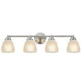 thumbnail image 4 of Aspen Creative 62193-1, Four-Light Metal Bathroom Vanity Wall Light Fixture, 4 3/4" Wide, Transitional Design in Satin Nickel with Faux Alabaster Glass Shade, 4 of 6
