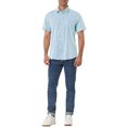 thumbnail image 2 of Unique Bargains Big & Tall Men's Shirts Short Sleeve Button Down Plaid Check Dress Shirts, 2 of 6
