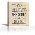 thumbnail image 1 of She Believed Wood - Contemporary Fine Art Giclee on Canvas Gallery Wrap - wall décor - Art painting - 12 x 15 Inch - Ready to Hang, 1 of 2