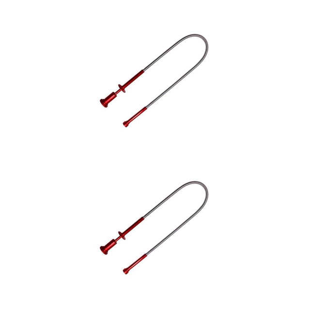 Kenally Herramienta de recogida de Metal, luz LED de repuesto portátil, inodoro, jardín, césped, tornillo de alcantarillado, llave de Rojo 2piezas