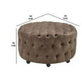 thumbnail image 5 of Linon Hudson Round Rolling Ottoman, 5 of 5