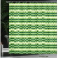 thumbnail image 4 of Ambesonne Green Shower Curtain, Wavy Lines Irish Cultural, 69"Wx84"L, Lime Green Dark Green, 4 of 5