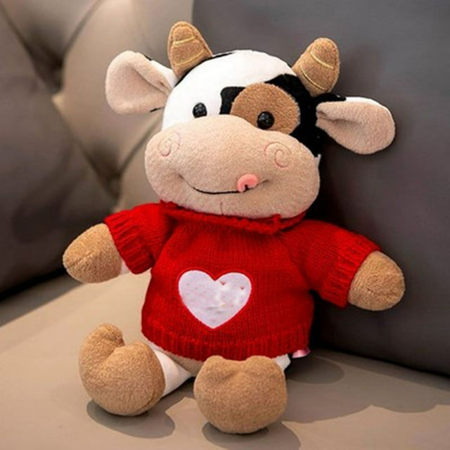 Calf Cow Plush Toy Cute Rag Doll Children‘s Toy Hand Gift Doll Gift for Girlfriend DMH