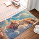 thumbnail image 4 of Balery Cloud Sleeping Cat Felpudo de franela, resistente a las manchas y a la decoloración, para uso interior y exterior, fácil de limpiar, 40 x 60 cm, 4 of 7