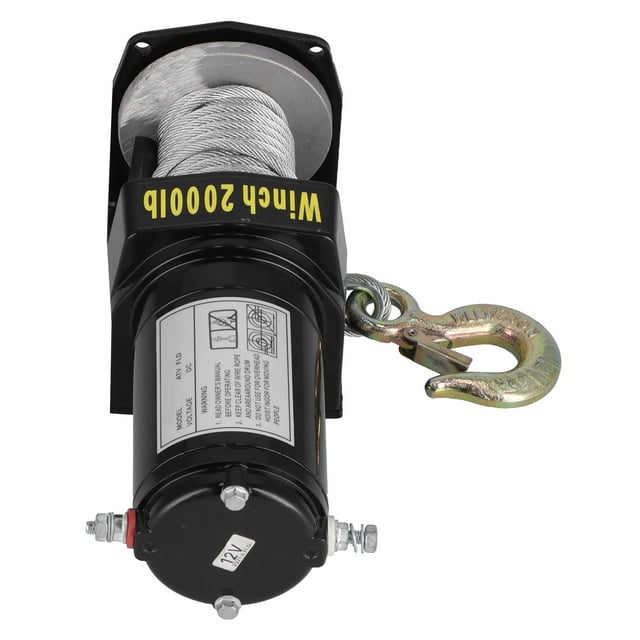 Cabrestante eléctrico Jadeshay 12 V 2000 lb con mango cableado