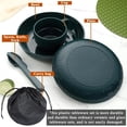 thumbnail image 4 of Camping Mess Kit with Bowl, Plate, Cup, Spoon, Fork,  and Carry Bag, Plastic Camping Accessories Essentials Gear for Travel, Camping, Picnic, Outdoor, Easy to Carry & Store, 4 of 6