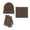 Coffee, variant on Dyfzdhu Men Women Winter Hat Warmer Scarf Touchscreen Gloves Set Warmer Neck Thick Knit Hat Set