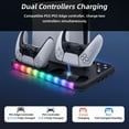 thumbnail image 2 of Para PS5 y PS5 Slim Stand RGB Cooling Station con ventilador de refrigeración y cargador doble para mandos de PlayStation 5, 2 of 10