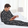 thumbnail image 6 of Sikiie Dog Paw Mens Pajama Set, Soft Warm Long Sleeve Sleepwear, Cozy Button-Down Pjs for Men-Small, 6 of 7