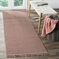 thumbnail image 2 of SAFAVIEH Montauk Patton Geometric Cotton Runner Rug, Ivory/Red, 2'3" x 6', 2 of 7