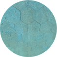 thumbnail image 1 of Ahgly Company Machine Washable Indoor Round Transitional Deep-Sea Green Area Rugs, 3' Round, 1 of 7