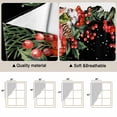 thumbnail image 5 of Cardinal Bird Swag Valances for Windows, Kitchen Curtains 36 Inch Length 2 Panels Set, Winter Poinsettia Pine Cones Berry Black Short Curtains for Small Windows Rod Pocket Cafe Curtains 28"x36", 5 of 8