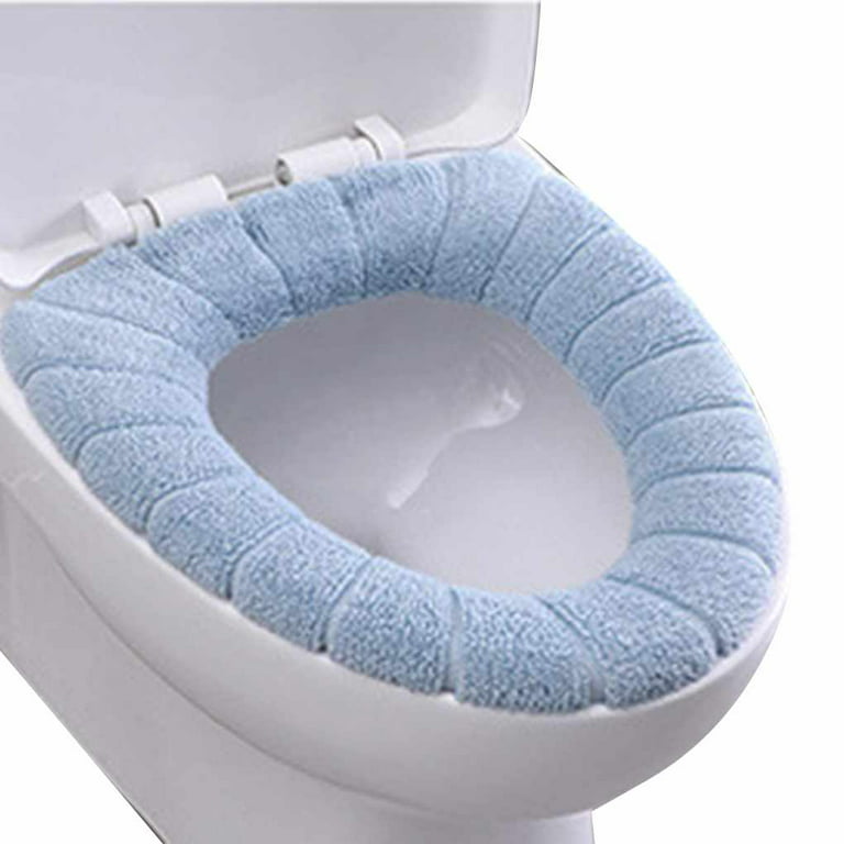 Toilet Seat Covers for Bathroom 2 Pieces Toilet Seat Cushion Cover Soft  Thicker Warmer Washable Warm Toilet Seat Cover Pad Fabric Fluffy Toilet  Seat Cover with Zipper (Diamond Fleece)