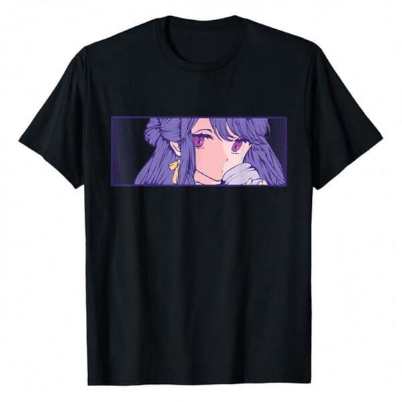 Japanese Anime Girl Manga T-Shirt - Kawaii Otaku 220g Pure Cotton Loose Fit Short Sleeve Shirt with Single-Sided Anime Character Print ( Uniform, for example) for, Conventions & Casual Wear