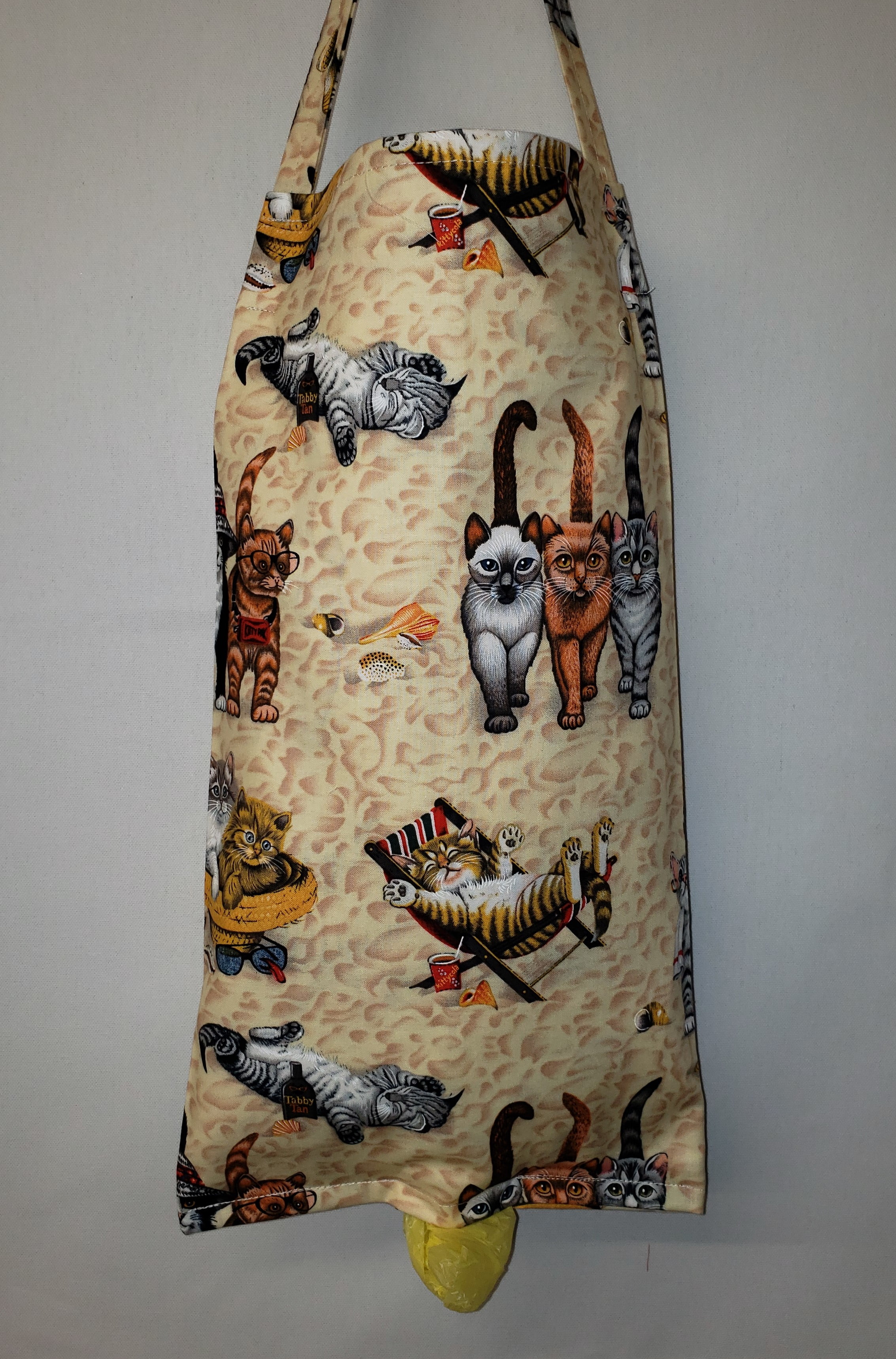 Beach Cats Grocery Plastic Shopping Bag Holder